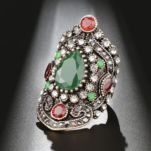 Turkish Vintage Style Exaggerated Ring for Women,Ottoman,ByzantianWeddingGift